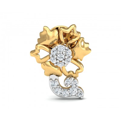 Flora Diamond Earrings in 14k Gold